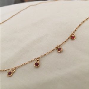 Brandy Melville Ruby Red Gem Necklace